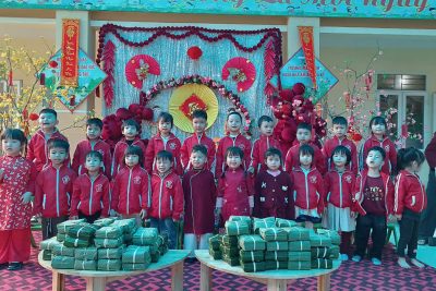 [ MN B TÂN THANH] TRƯỜNG MẦM NON B TÂN THANH TỔ CHỨC BUỔI TRẢI NGHIỆM “GÓI BÁNH CHƯNG XANH – GÌN GIỮ HỒN TẾT VIỆT”