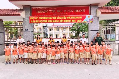 [MN B TÂN THANH] Trường mầm non B Tân Thanh tổ chức cho trẻ 5t đi tham quan Trường tiểu học B Tân Thanh